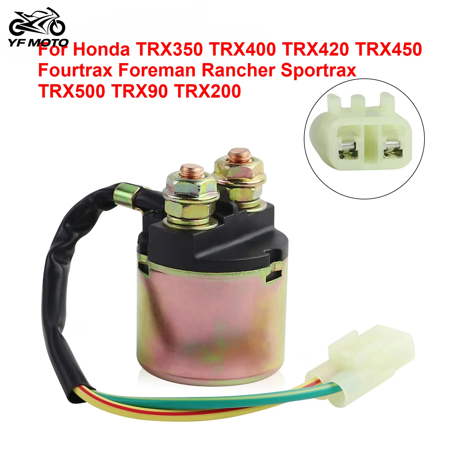 

Motorcycle Solenoid Starter Relay For Honda TRX350 TRX400 TRX420 TRX450 Fourtrax Foreman Rancher Sportrax TRX500 TRX90 TRX200