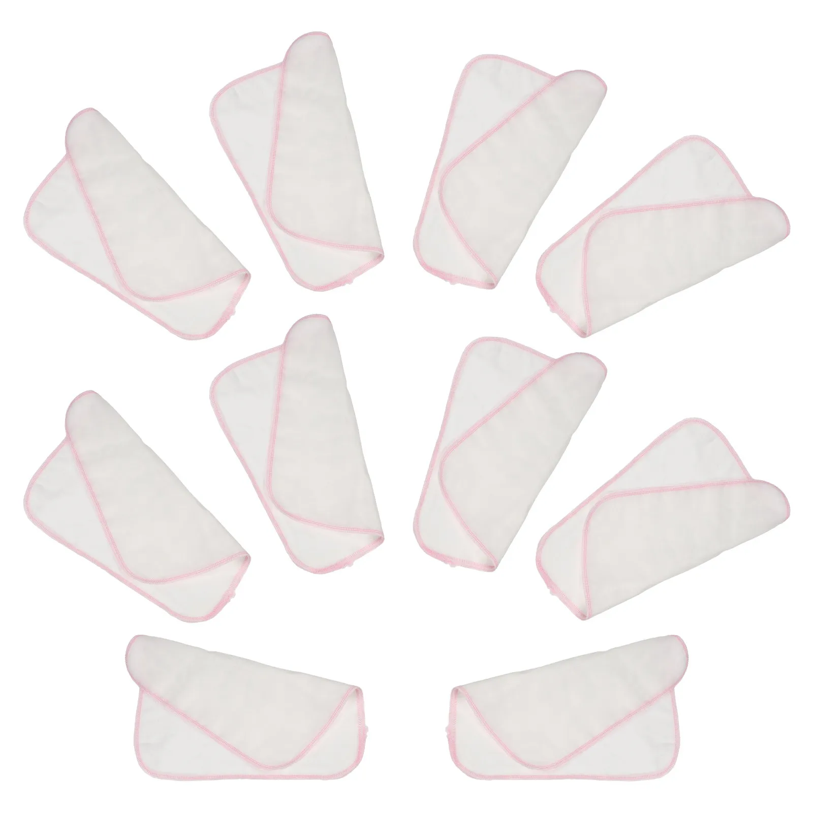 

10Pcs Organic Cotton Baby Towels Hypoallergenic Double Layer Face Washcloth for Newborns Absorbent Nursing Towel Drool Towel