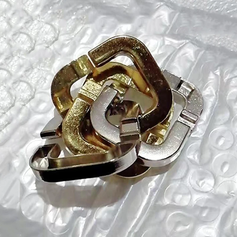 Disentanglement четыре листа клевера разблокировка блокировочная головоломка металлическая головоломка IQ тест интеллектуальные подарки развивающие игрушки