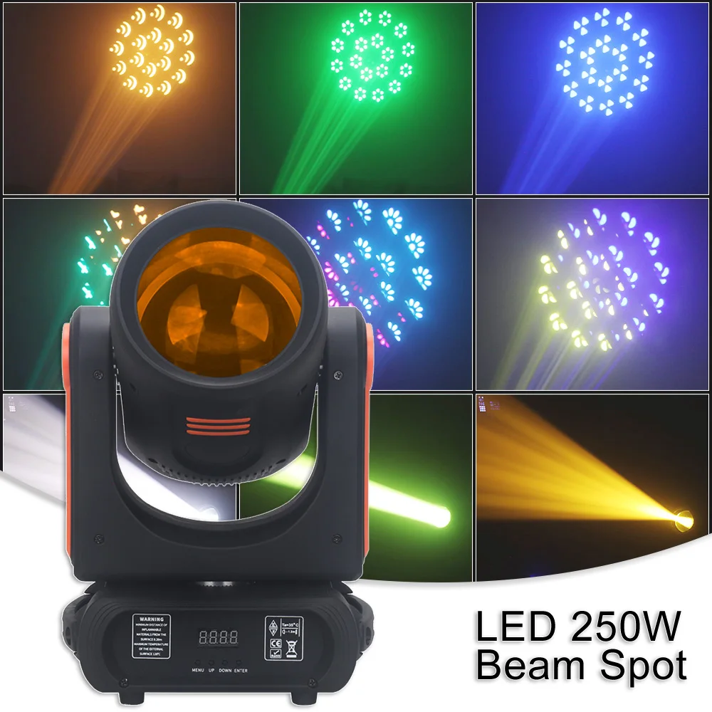 YUER LED 200W BSW 3w1 Gobo 18 Prisms Club Bar Stage Lighting DMX Control Wedding Party Dj Disco Moving Head Stage Lighting Lamp