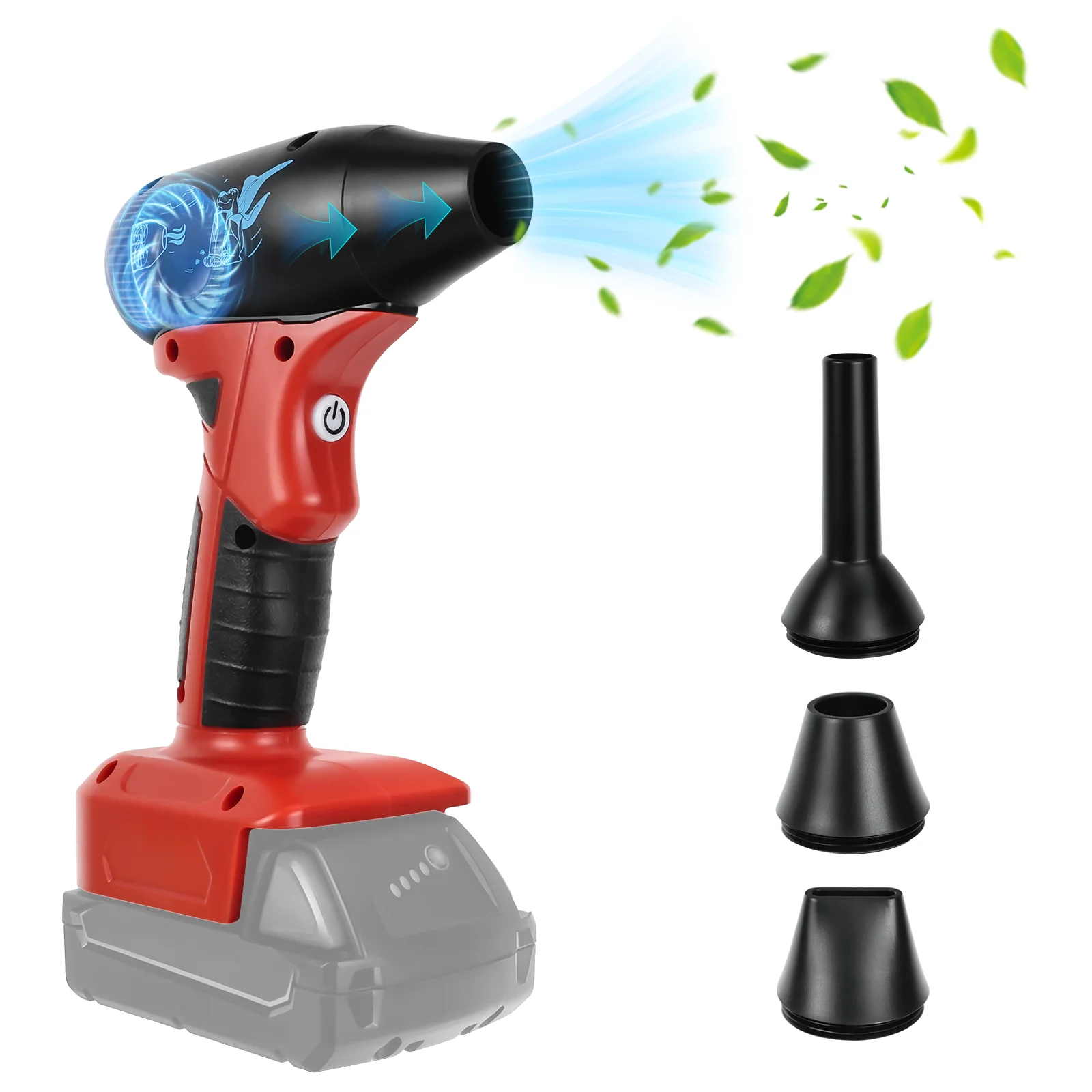 

Jet Blower Brushless Violent Turbo Fan 130000RPM 4-Speed Control Wireless Handheld Fan For Milwaukee 18V Battery (No Battery)