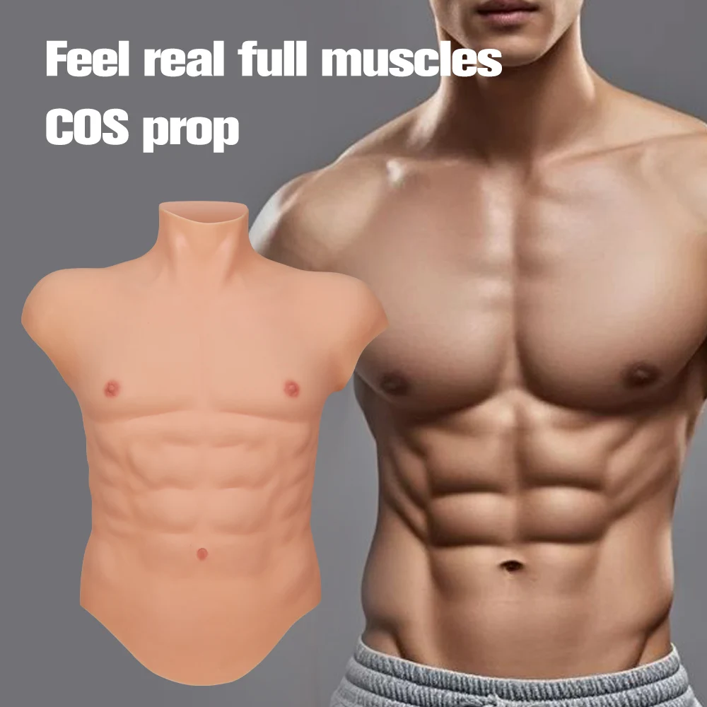 

Silicone fake muscle suit, suitable for anime conventions and daily outfit matching - artificial simulation of pectoral