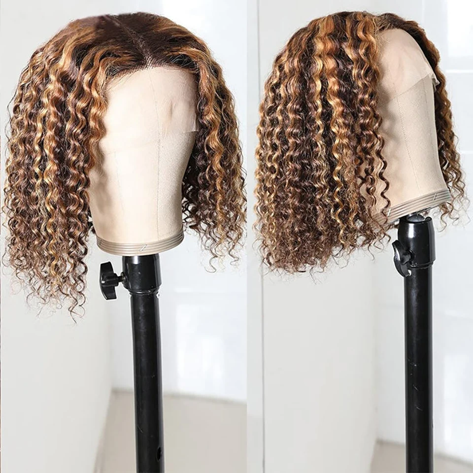 Highlight Ombre Deep Wave Bob  - Hd Lace Frontal Wig Human Hair Pre Plucked review and price