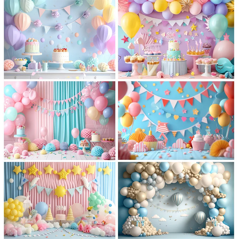 

Baby Shower Decoration Birthday Party Photography Backdrops Props Balloons Arch Children Newborn Photo Studio Background BS-02