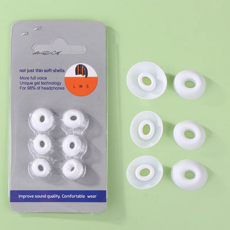 6Pcs Silicone Ear Tips Soft Elastic Replacement Earplugs for Nothing Ear Bluetooth Headset TWS Tips Headphones
