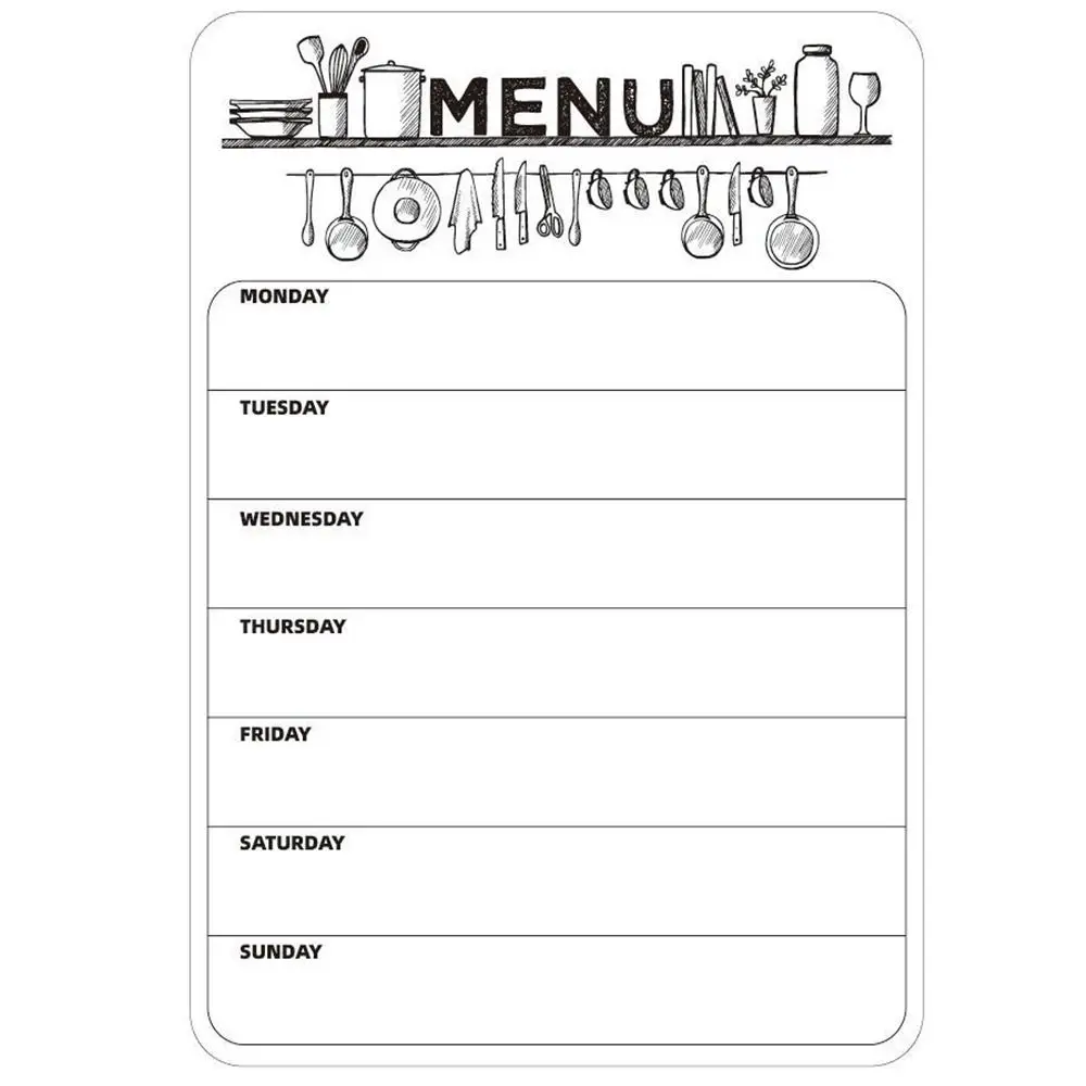 Plan Notepad Memo Magnetic Sticker Grocery List TO DO LIST Magnetic Fridge Stickers Whiteboard Work Plan Week Planner Kitchen