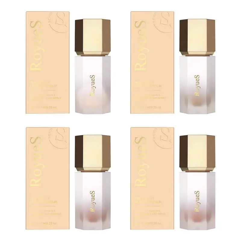 Crema correctora hidratante para resaltar, bronceador líquido, contorno facial de belleza para herramientas de maquillaje, maquillaje para citas en casa y viajes, 7ml