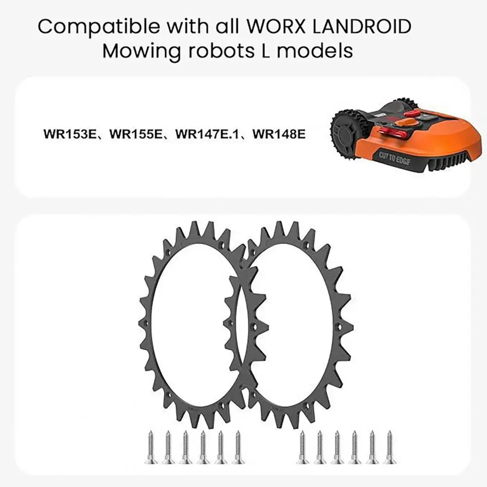 Lawnmower Traction Wheel Lawn Mower 205mm Traction Wheel Spike Set  for Worx Landroid S/m for Robotic