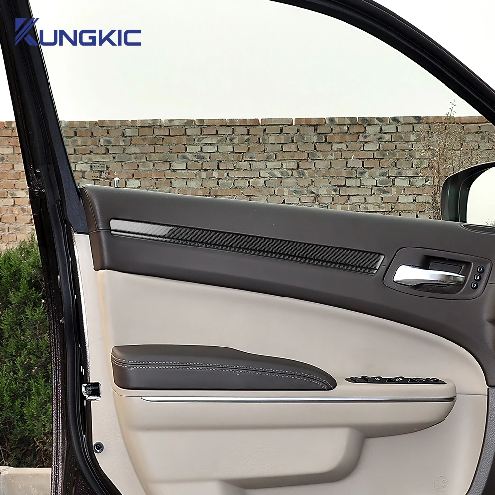 

Для Chrysler 300 300C 2011-2014 натуральное мягкое углеродное волокно, декоративная панель двери, аксессуары для внутренней отделки, устойчивые к царапинам