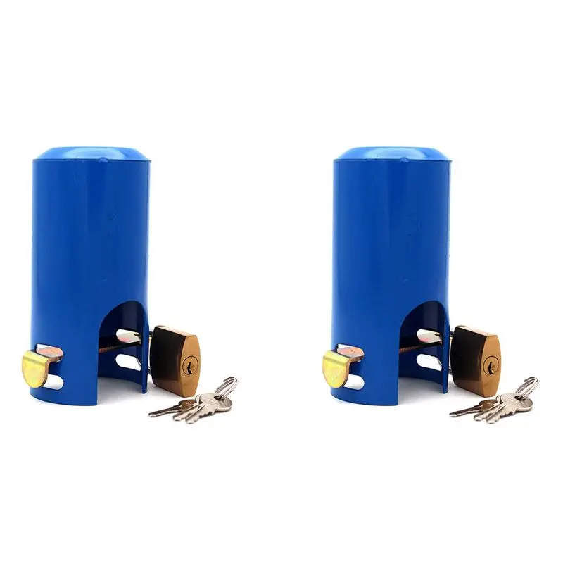 2X Water Faucet Lock Outdoor/Garden Hose Tap Faucet Lock Child-Proof Metal Faucet Protection Cover Style