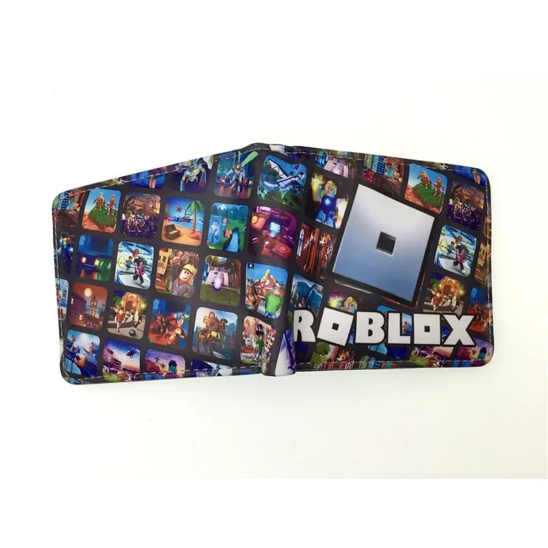 ROBLOX Creative Peripheral Cartoon Merchandise Short Wallet Anime PU Leather Printed Coin Purse Decorative Daily Necessitie