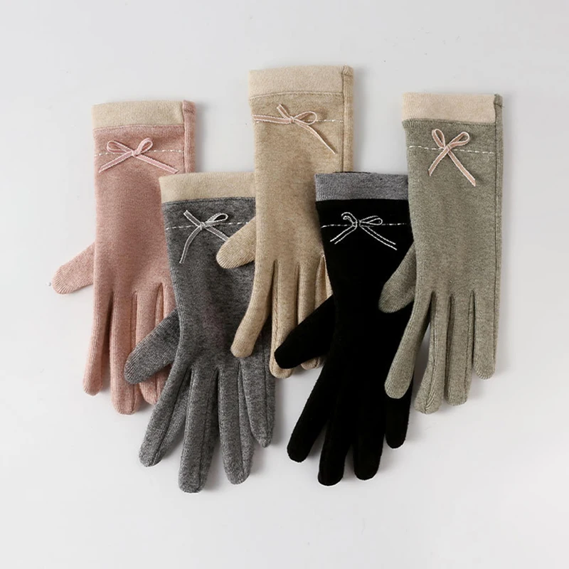 

Winter Sports Outdoor Cycling Warm Touch Screen Velvet Thick Gloves For Women