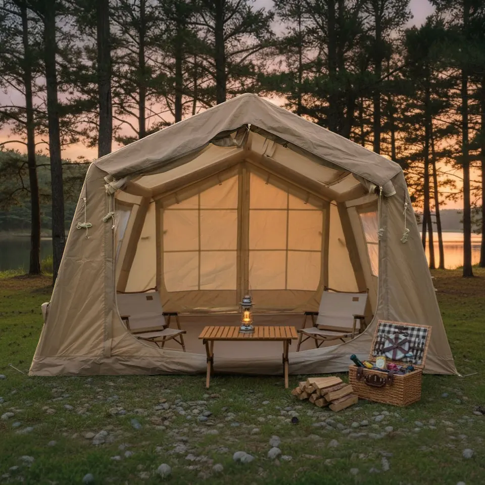 Spacious Inflatable Camping Tent with Air Pump