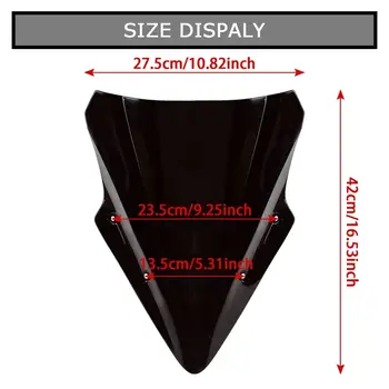 가와사키 닌자 650 ER6F 2017, 2018, 2019용 레이싱 윈드실드/윈드스크린/윈드 디플렉터 더블 버블 오토바이 액세서리 6 best sales 닌자 650 2017 - №6