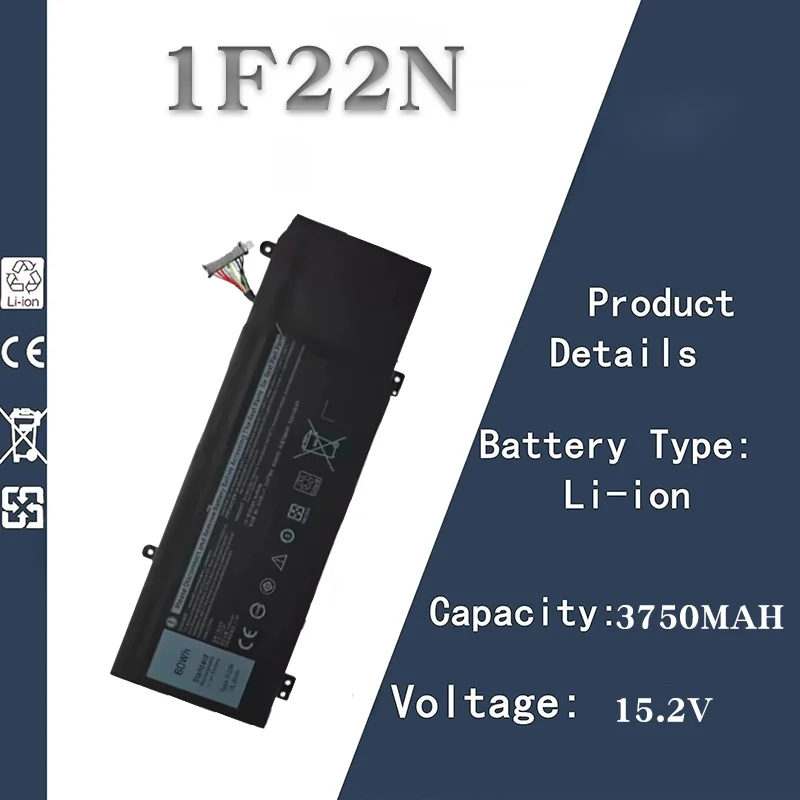 

15.2V 3750mAh Laptop Battery - for Alienware M15 M17 R1 & P79F 1F22N XRGXX | Long-Lasting Power for Gaming Notebook Daily Use