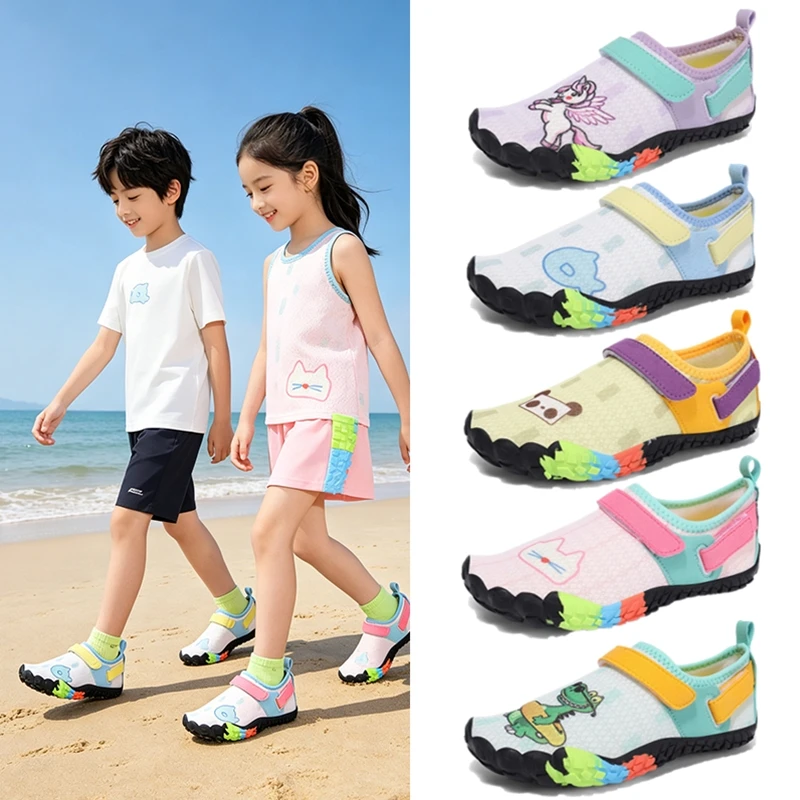 

Summer Children Beach Aqua Shoes Boys Girls Barefoot Water Shoes Quick-Dry Swimming Sandals Non-slip Seaside River Kids Sneakers