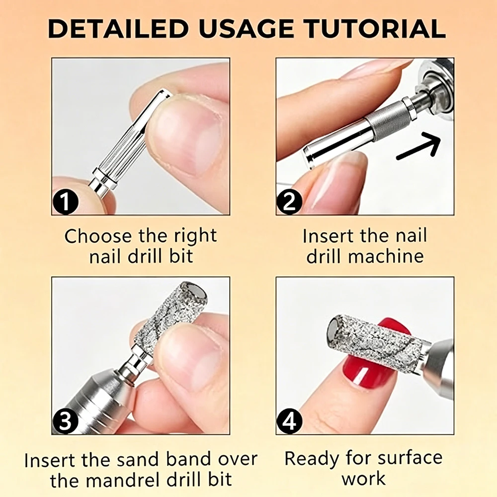 1pcs Nail Art Mandrel Bits Shank Sanding Band Drill Bits for Nail Drill Manicure Tools Pedicure Nail Drill Accessories view 5