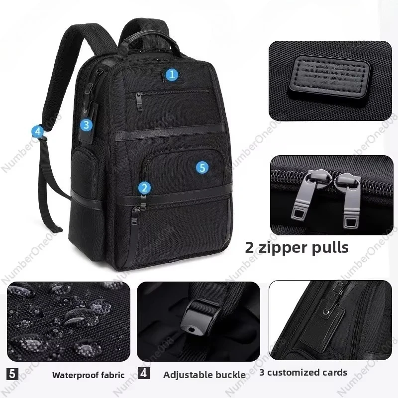 Large‑Capacity Men's Oxford Cloth Business Backpack, Laptop Rucksack for Daily Commute & Business Travel