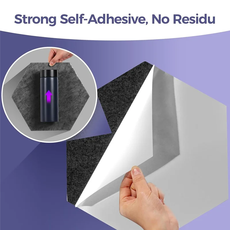 【A38M】12 упаковок панелей из акустического пенопласта 12X10x6x0,4 дюйма, самоклеящиеся звукоизоляционные стеновые панели из пенопласта, для акустической обработки