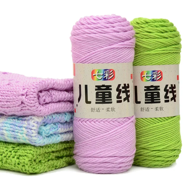 Hand-woven Cotton Yarn Soft Crochet Yarn for Hand Knitting Warm Sweater Sofa Cushion Scarf DIY Baby Line Skin-friendly