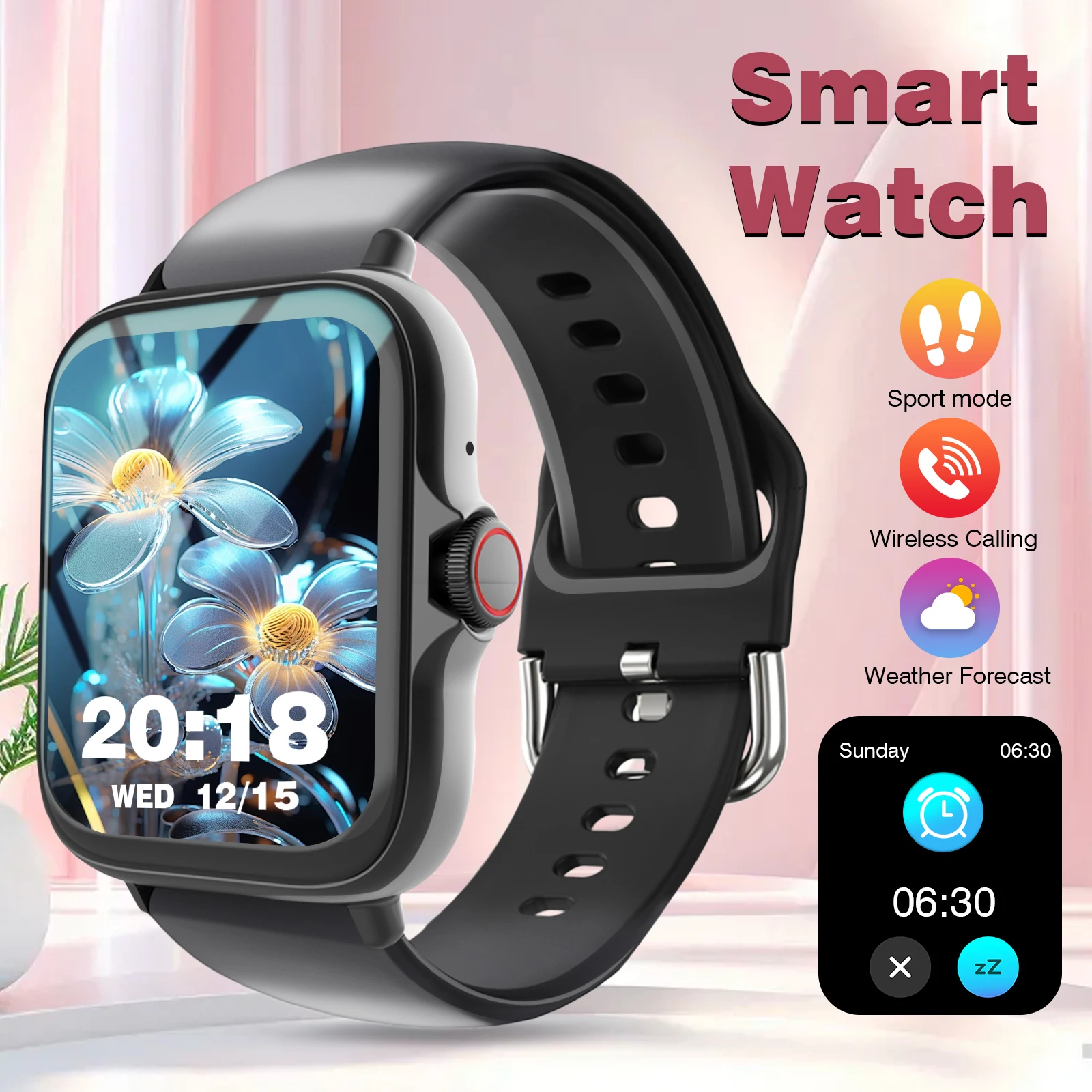 

Smart watch, wireless calling /dial, multi -Sport mode, calling reminder and rejection,Various APP Reminders