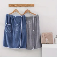 Men Bath Towel Grooming Towel for Men Men's Quick Dry Bath Towel Wrap with Secure Buckle Pocket for Gym Spa Sauna for Shower 6