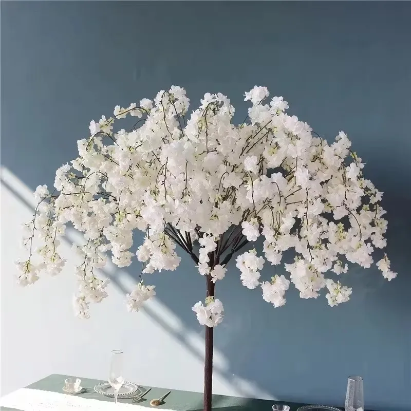 

Simulated Cherry Tree Simulation Plant, Fake Flower, Living Room, Hotel, Wedding Decoration, Home Party Furnishing, 4Pcs