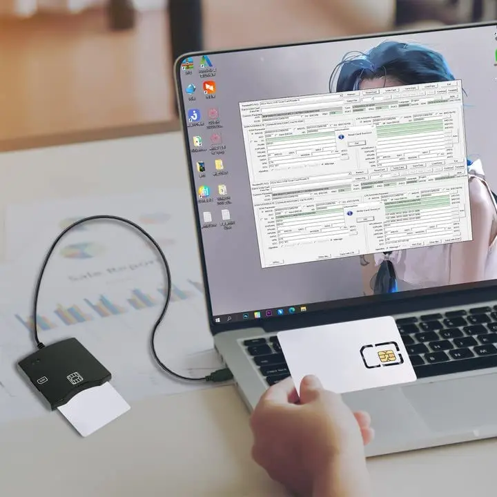 Устройство для чтения SIM-карт + 5 шт. программируемых SIM-карт 2FF/3FF/4FF, LTE WCDMA GSM USIM 4G + SIM-карты, индивидуальные инструменты