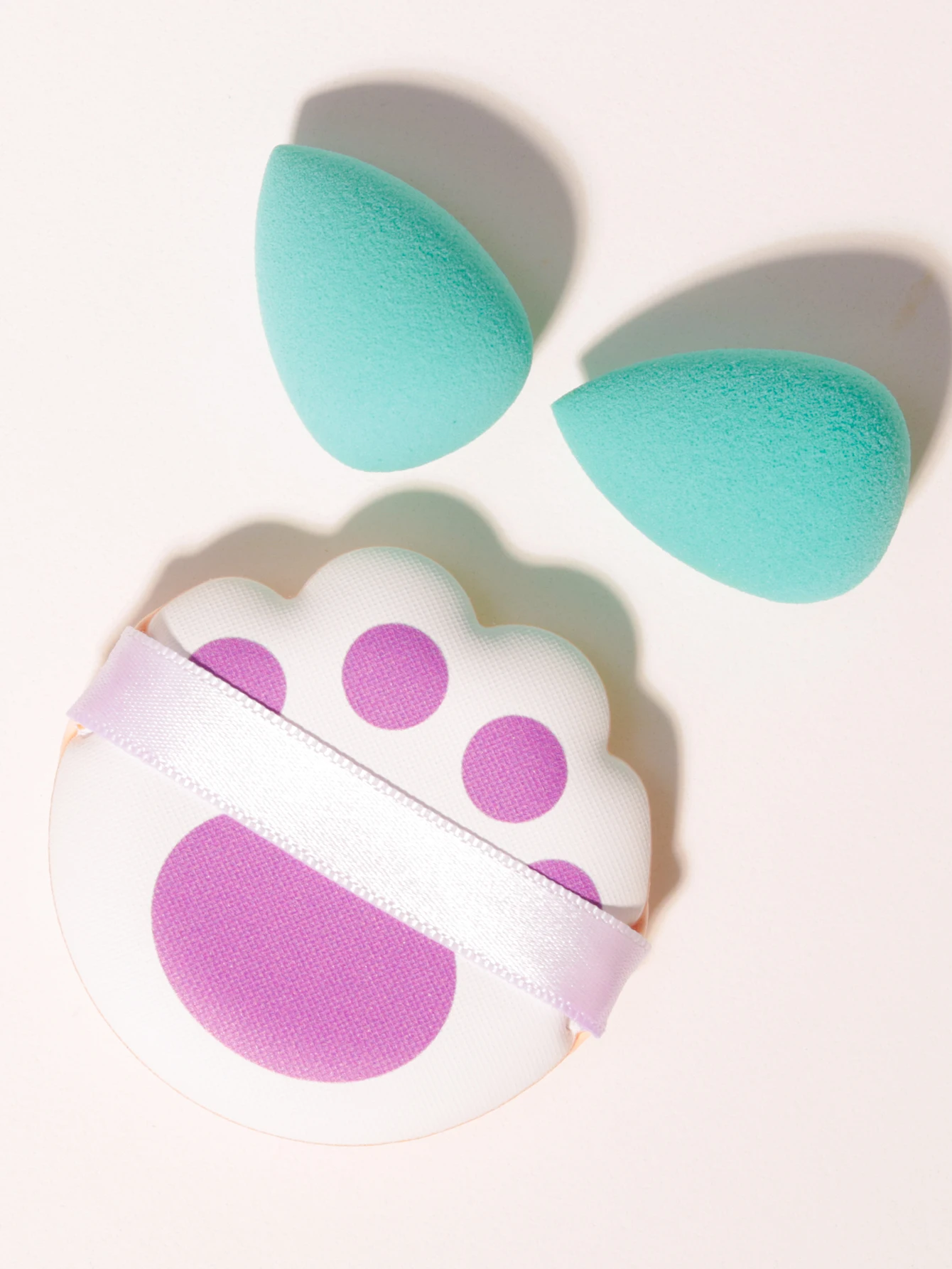 건식 및 습식 겸용 메이크업 스펀지 3세트, 재사용 및 세탁이 가능하며 데일리 메이크업 번짐을 위한 페이셜 메이크업 도구