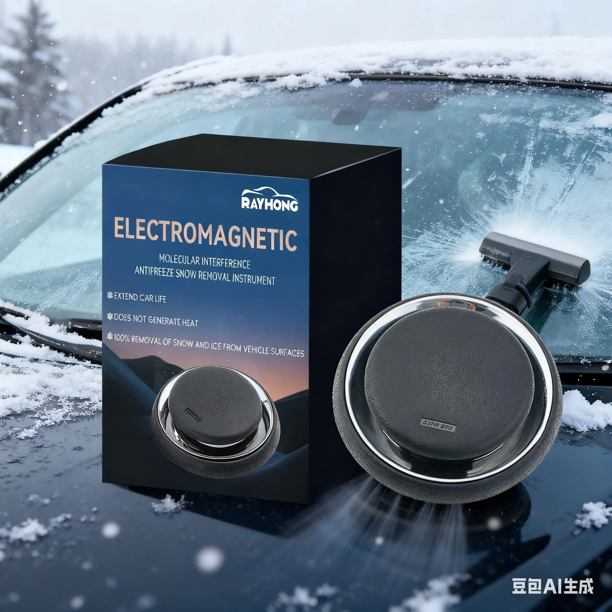 

Solar-Powered Car Ice Remover Winter Efficient Deicing Tool For Clear Vision Anti-ice Snow Remover Portable Antifreeze Tool