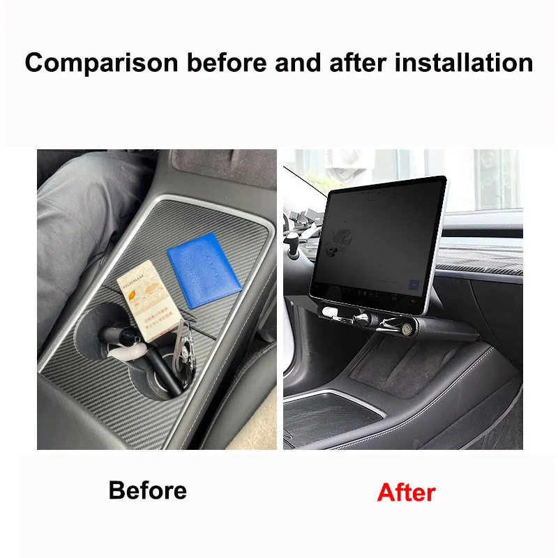 Under-screen Hidden Storage Box for Tesla Model 3 Model Y New Behind Central Control Panel Key Card Gadget Organizer Accessories