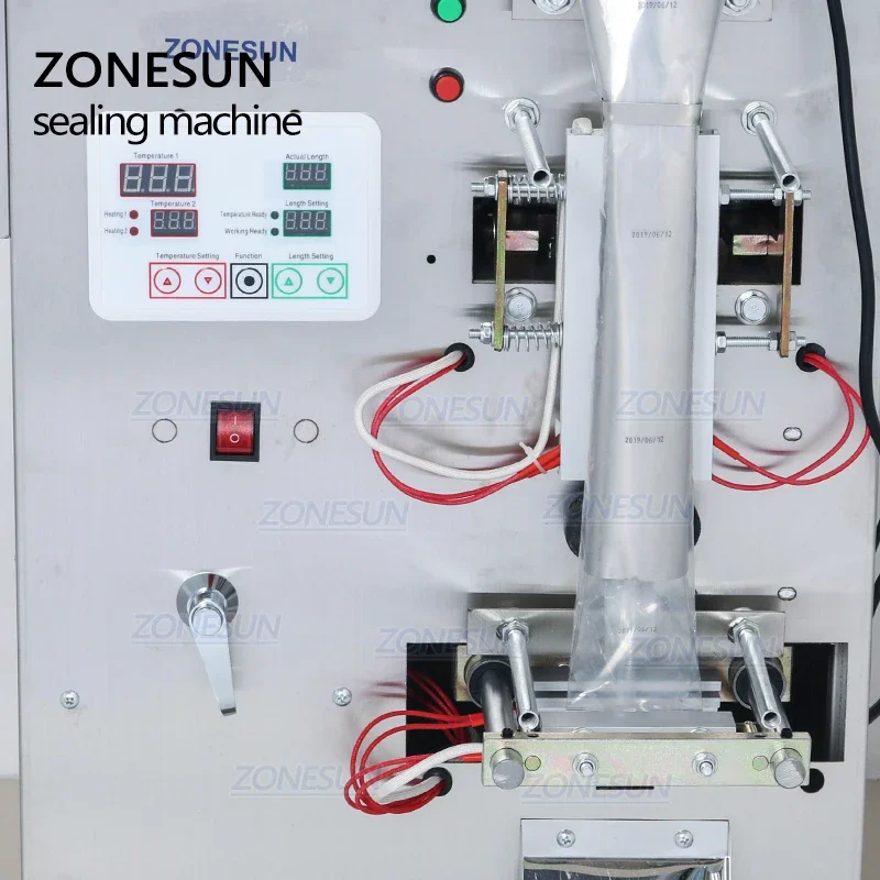 ZONESUN 2-50G Dry Massive Power Hardware Nut Automatic Powder Tea Surge Filling Sealing Racking Packing Machine ZS-GZ5200