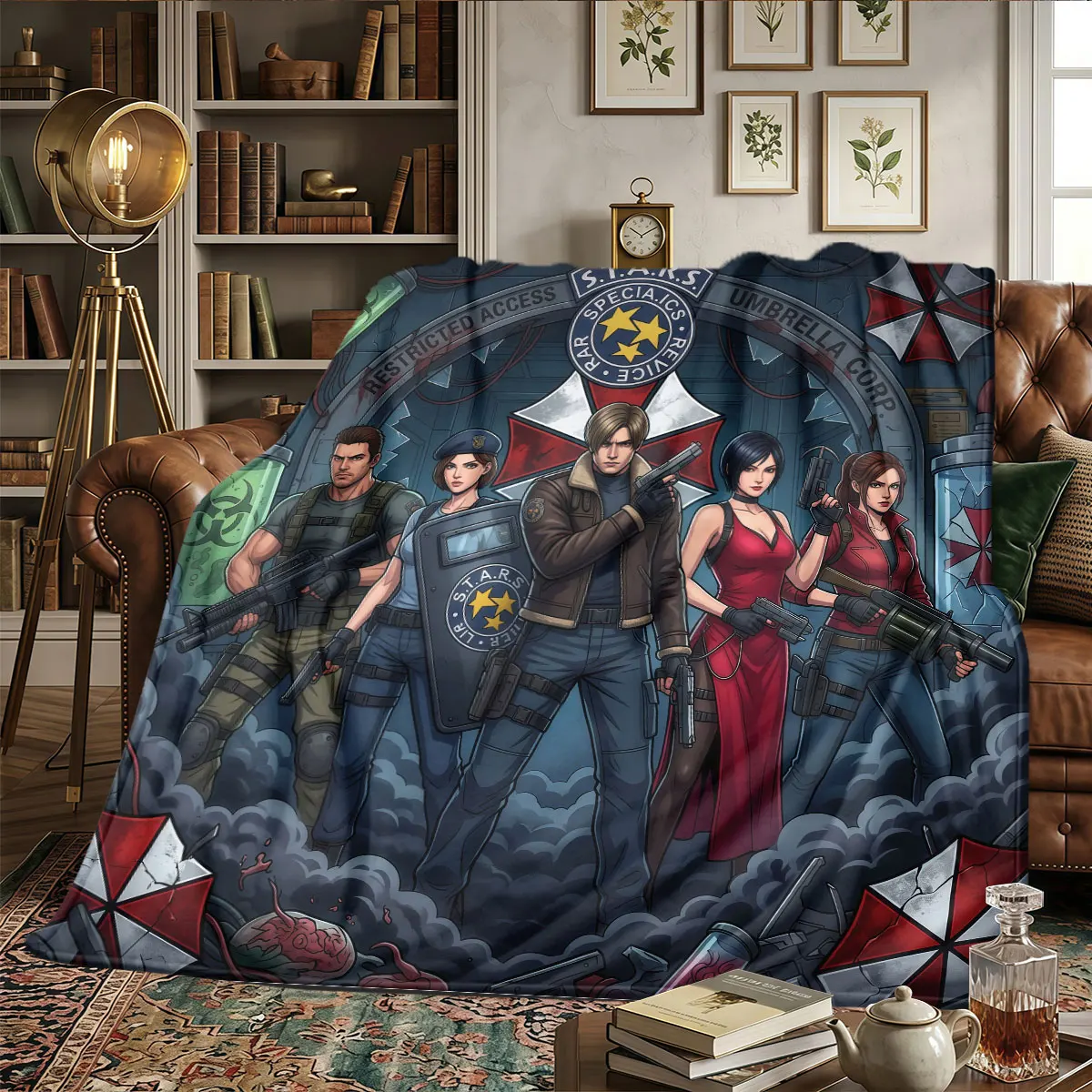 Resident Evil Patterns Home Blanket Suitable For All Seasons for Home Decor Beds Warmth and Comfort Gifts -HE81
