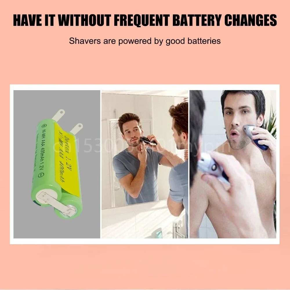 1.2V AAA Ni-MH Rechargeable Battery Cell 400mah for Electric Trimmer Shaver Razor RQ360 RQ361 YS523 YS524 YS525 YS526
