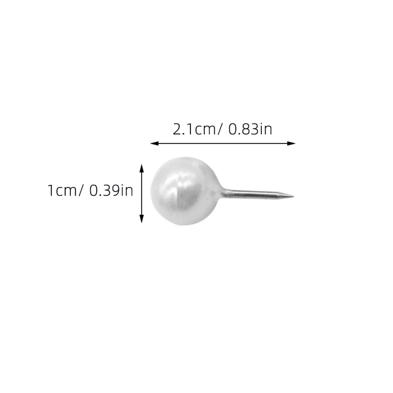 2 Boxes Round Pearl White Metal Point Map Tacks Pushpins for Office Calendar Corkboard Photo Thumb Tacks Decorative Bulletin
