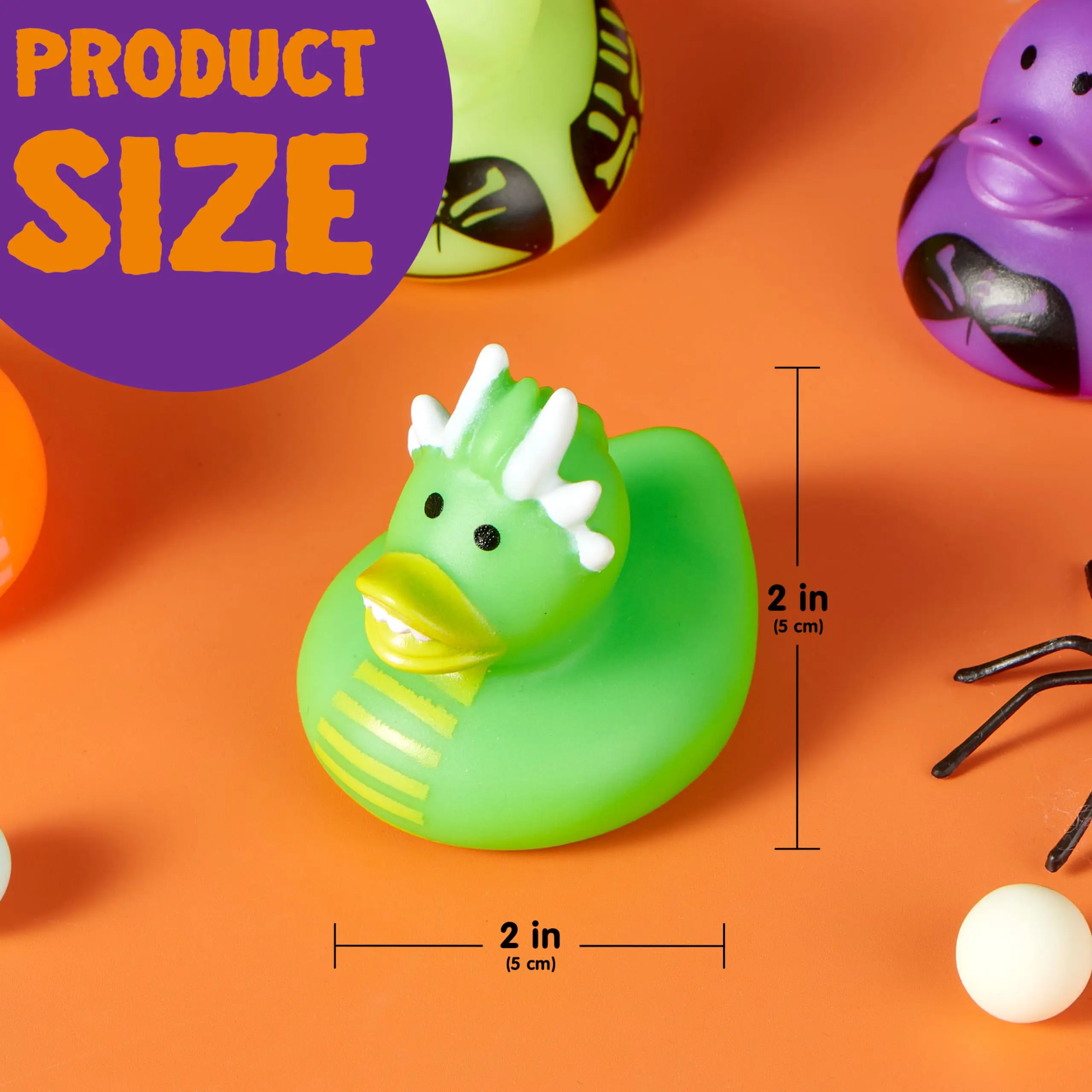 24PCS Halloween Adorable Float Rubber Duck,Halloween Style Design Duck Toy for Kid Trick or Treat Halloween Themed Bath Toy