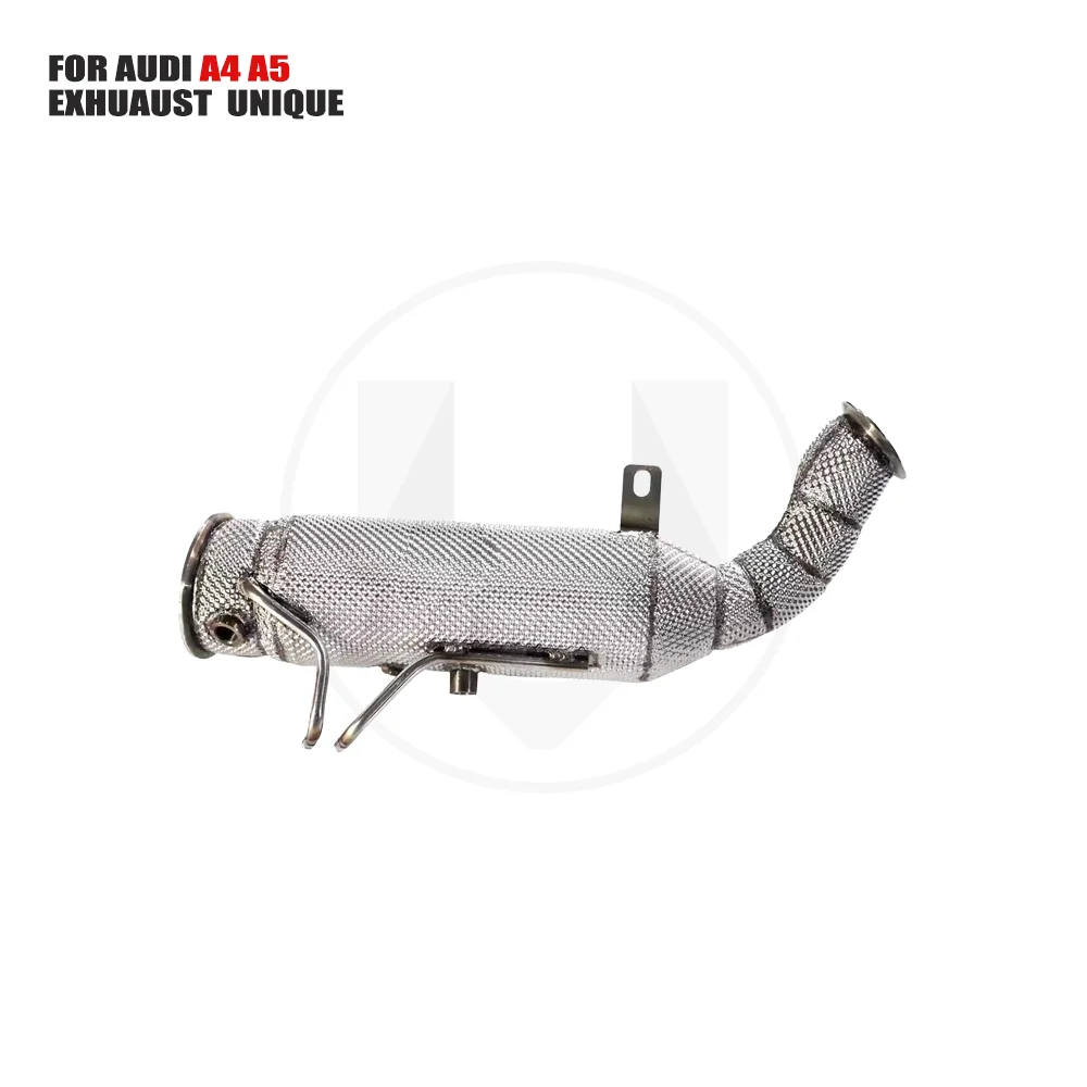 

UNIQUE Exhaust System High Flow Performance Downpipe for Audi A4 A5 B9.5 Car Accessories With Catalytic Converter