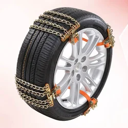 Snow Chain Wear Resistant Pad Winter Tire Chains Anti Skid SUV Wheel Chain Strong Safe Engineering Belt Auto Tightener