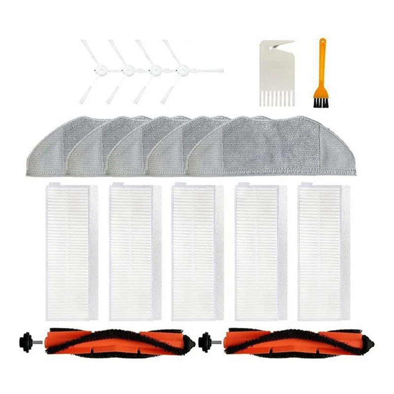 ملحقات مكنسة كهربائية روبوت Xiaomi G1 ، ممسحة متينة ، فرشاة دوارة رئيسية ، فرشاة جانبية ، فلتر Hepa ، قماش ممسحة ، العناية بالأرضيات
