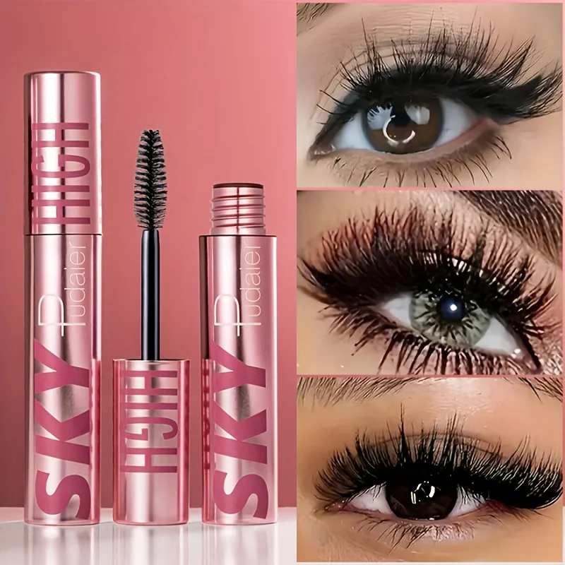 1pc Anti-sweat mascara, slender, curly and thick, long-lasting waterproof without clumping, enlarging eyes