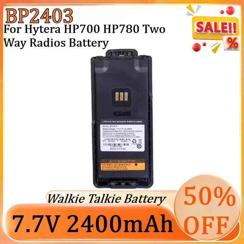 New 7.7V 2400mAh BP2403 High Quality Battery for Hytera HP700 HP780 Two Way Radios Battery