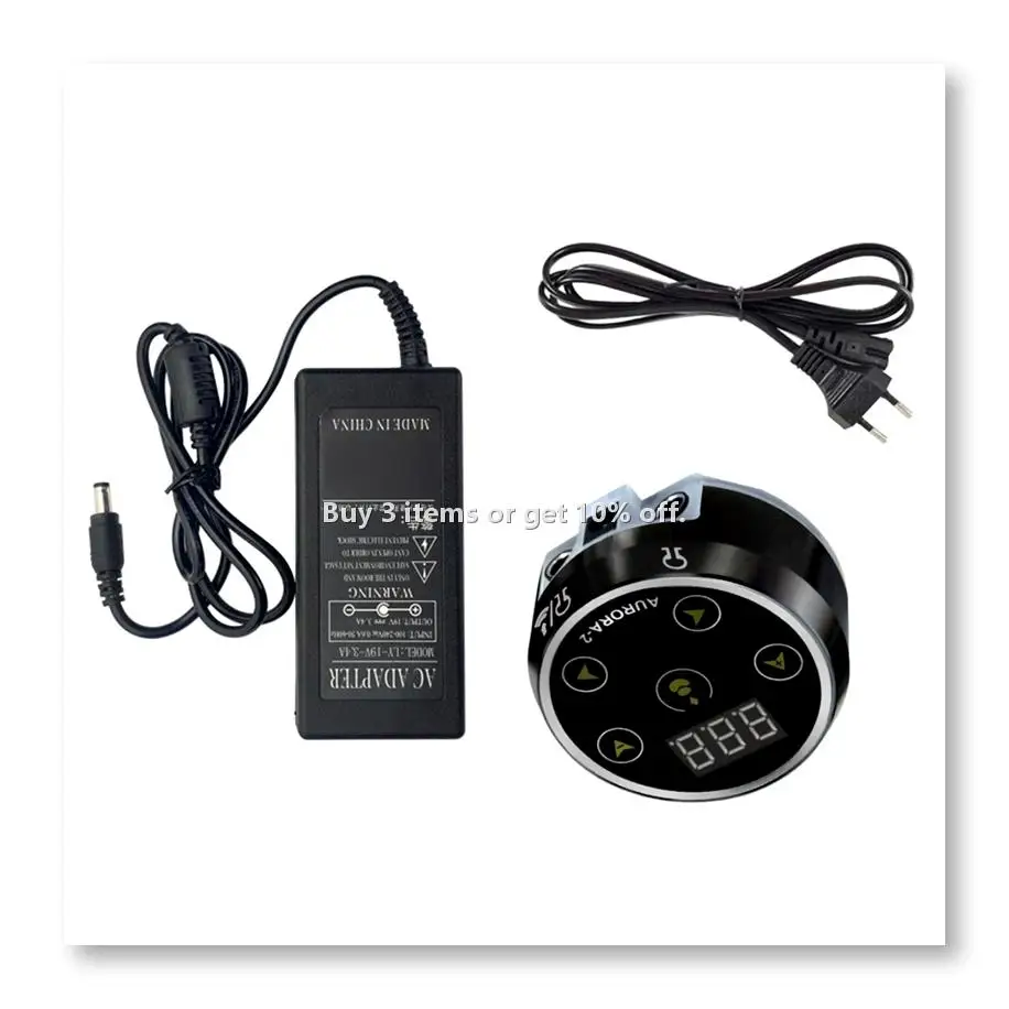 ◉Tattoo Power Supply Upgrade Digital LCD Power with Adaptor for Coil&Rotary Tattoo Machines Dual Input Power EU Plug