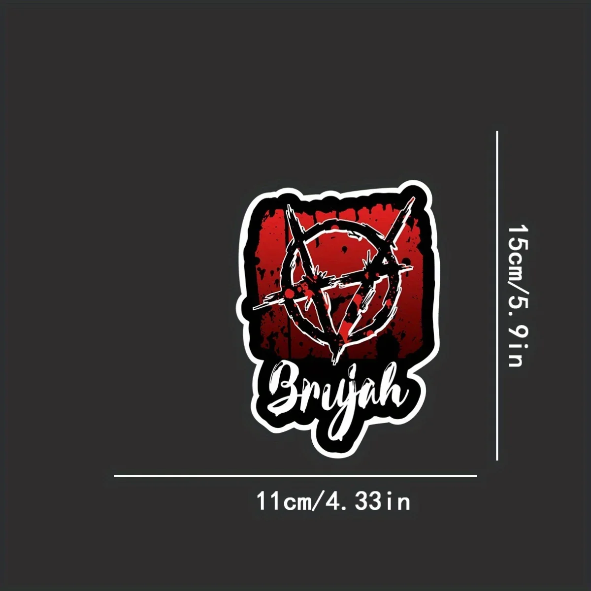 قطعة واحدة من ملصق شعار "Brujah" - ملصق فينيل عالي الجودة للسيارة ولوح التزلج والكمبيوتر المحمول - فيبي مميز قابل للإزالة