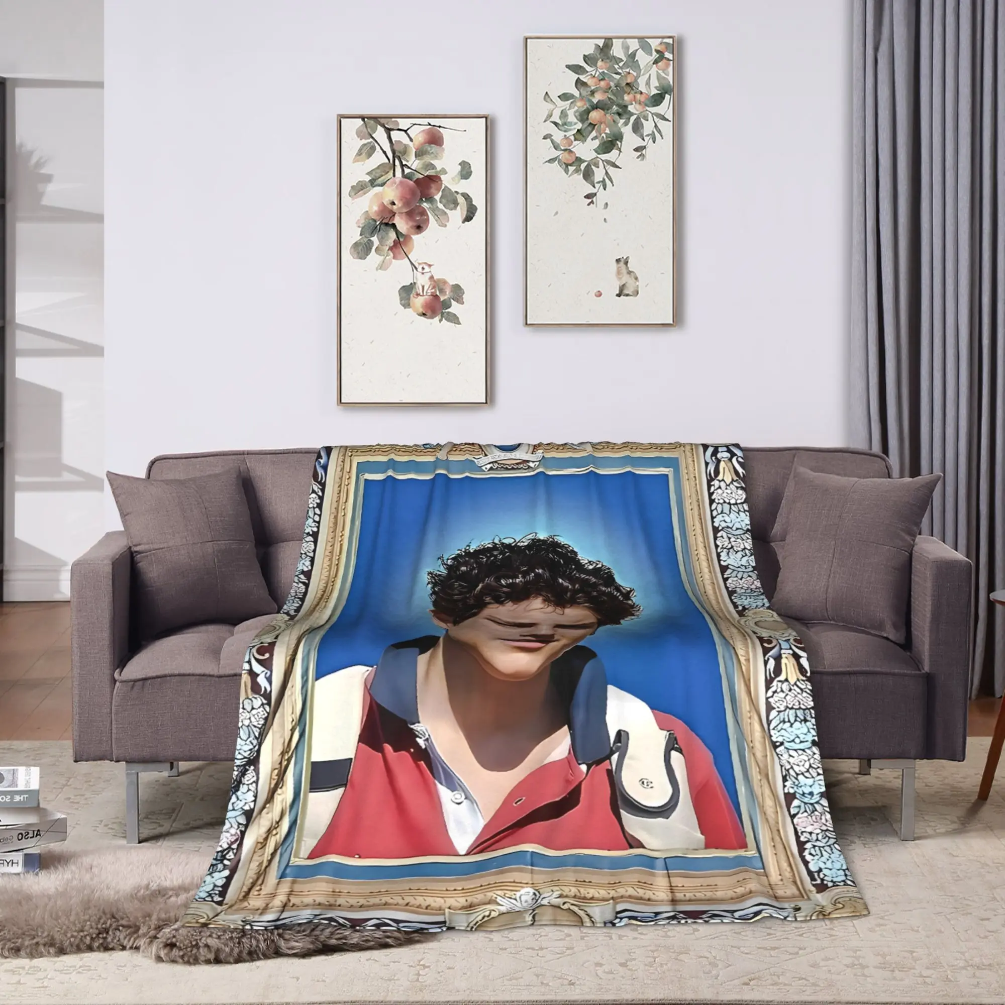 Saint Carlo Acutis Santo Carlo Acutis Blanket Quality Super Soft  Throw Blanket Winter Travel Living Room Pattern Bedspread
