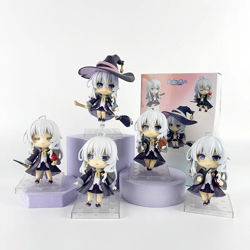 

5Pcs Wandering Witch The Journey of Elaina Action Figures Anime Girl Elaina Q Version Model Set Toys Cute Dolls Room Decoration