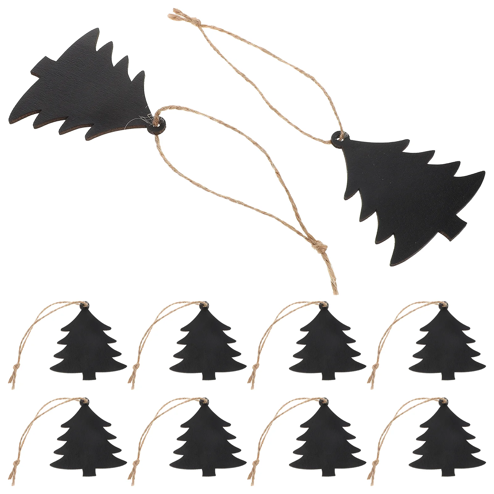 

10 Pcs Decorative Chalkboard Signs Christmas Decoration Small Blackboard Tree Craft Pendant Mini Writable