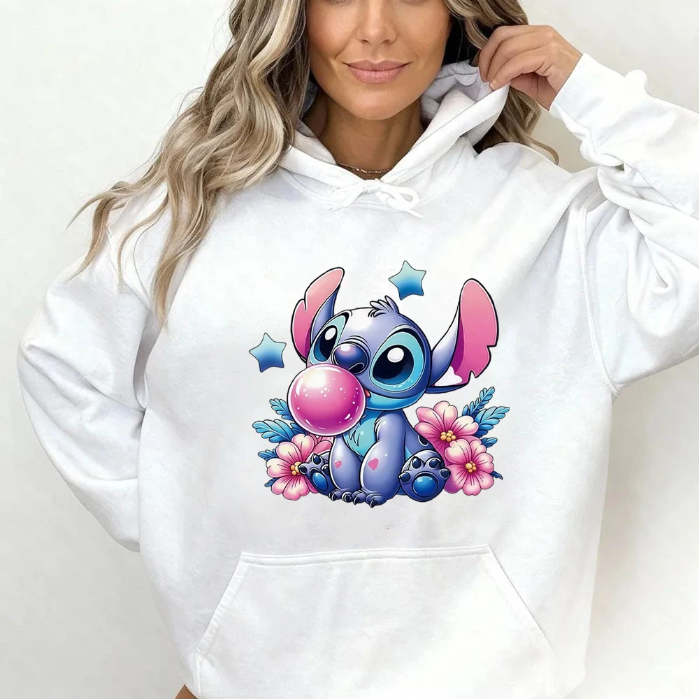 Disney Stitch Fashion Hoodie Disney Element Pattern Printing Casual Daily Comfortable Breathable Sweater
