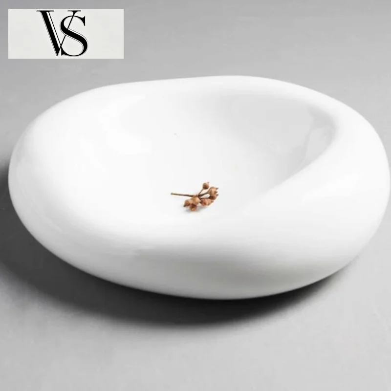 High-Grade Insulation Artistic Conception Tableware Drum-Shaped Plates, Ceramic Plates, Japanese Hotel Restaurants,