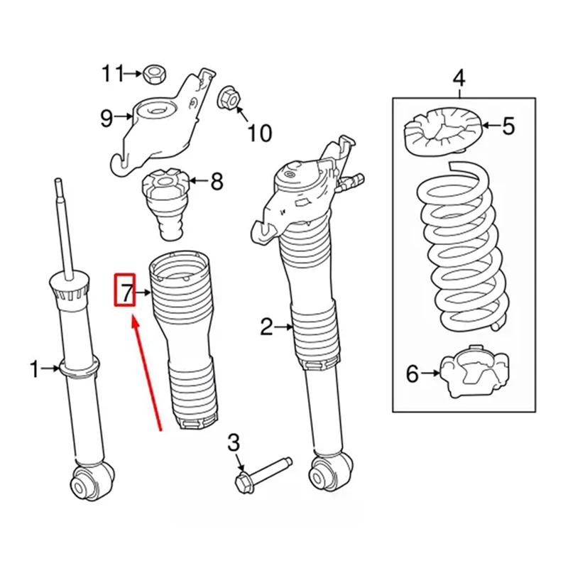 Rear Shock Absorber Boot Dust Cover For Range Rover Evoque 2019 Discovery Sport 2015 LR061354-Boom