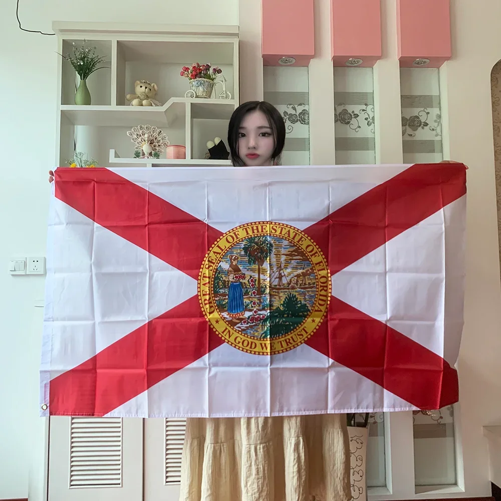 

zwjflagshow flag Florida Flag 90X150cm polyester hanging Us Usa State Florida Flag banner for decoration
